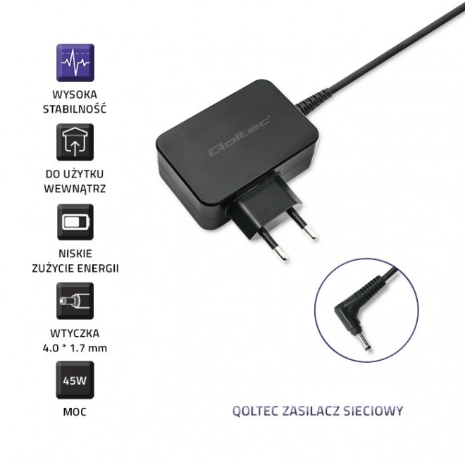 Qoltec punjač za Lenovo prijenosna računala 45W