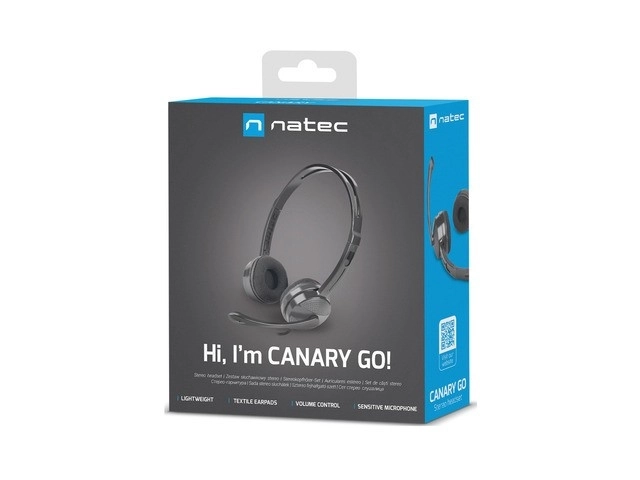 Slušalice s mikrofonom Natec Canary GO crne