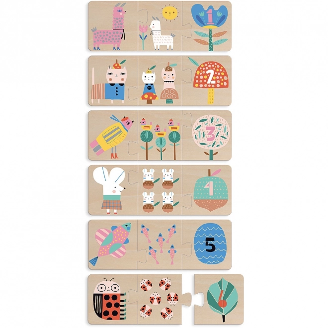 Vilac Drvene Puzzle Mama i Mladunče