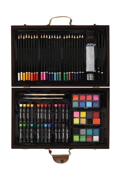 Set za slikanje Art box u drvenom kovčežiću - 79 komada