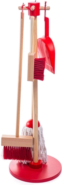 Bigjigs Toys dječji set za čišćenje – crveni