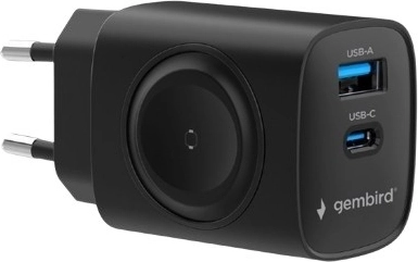 Gembird USB punjač 20 W s USB‑C PD i USB‑A QC 3.0 – crna