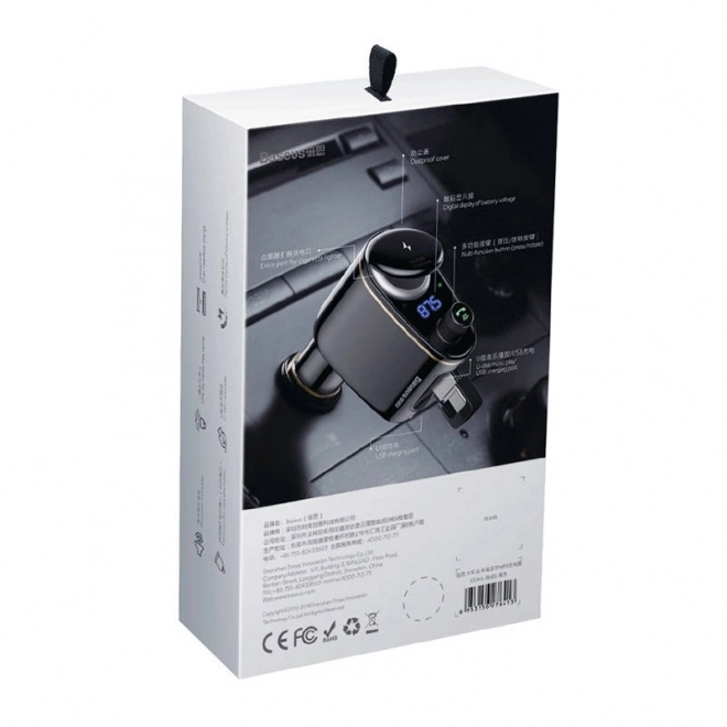 Bluetooth MP3 odašiljač za auto Baseus crni