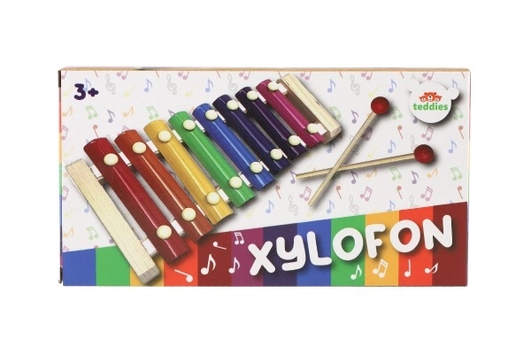 Xilofon drvo/metal 24cm sa batićima u kutiji 25x13x4cm