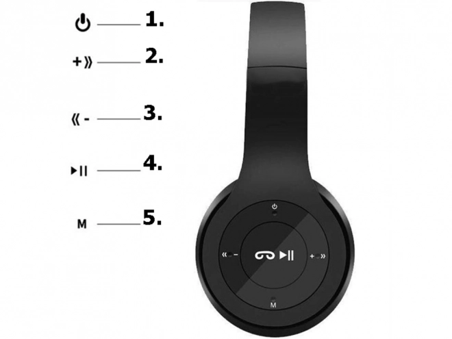 Bežične slušalice p47 bluetooth mikrofon mp3 – crne