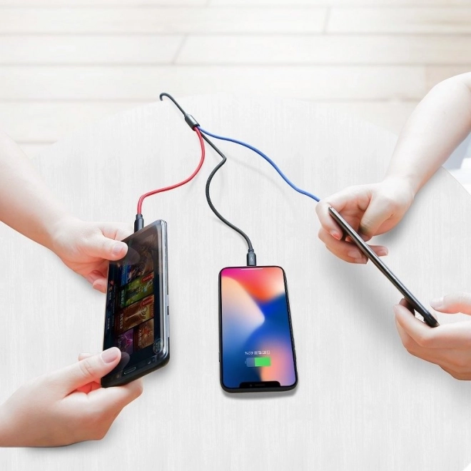 Baseus brzi USB kabel 3u1 s konektorima Type C / Lightning / Micro 3A 1,2M - crni
