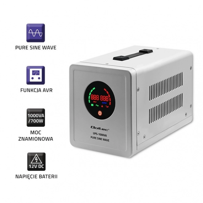 Rezervno napajanje Qoltec Pure Sine Wave UPS 1000VA