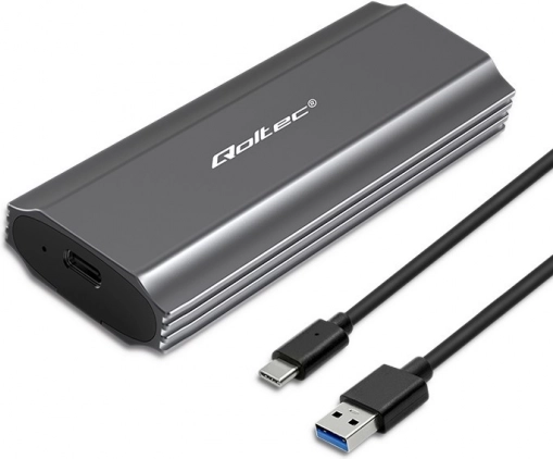 Kućište za disk Qoltec za M.2 SSD SATA NVMe USB-C 2TB