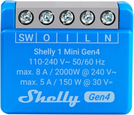 Shelly 1 Mini Gen4 upravljačka jedinica za Zigbee i Matter