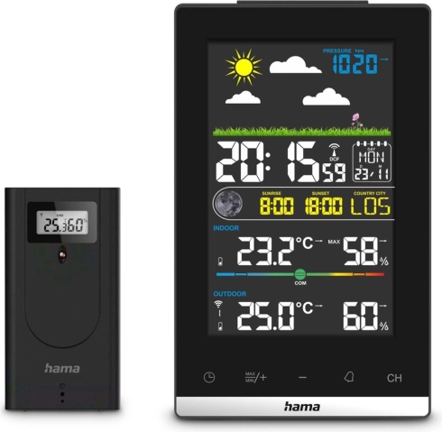 Meteostanica HAMA Jamaica, crna