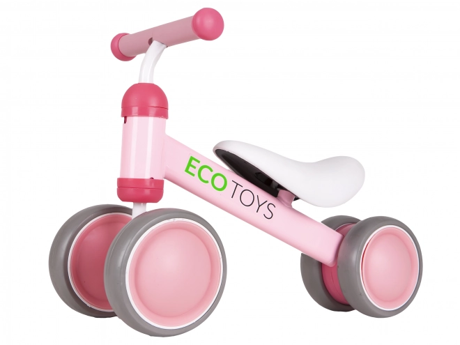 Ružičasti guralica bicikl za djecu ECO TOYS