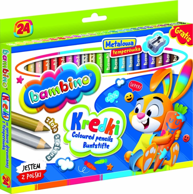 Pastelne boje s rezačem Bambino - 24 komada