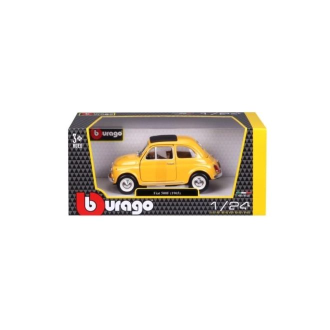 Bburago model automobila Fiat 500 F 1965 žuti 1:24