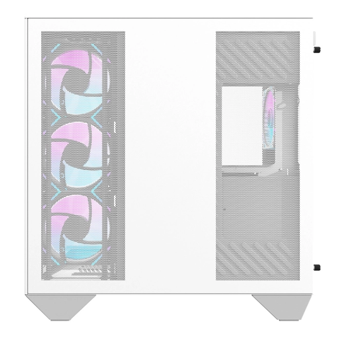 Računalno kućište Darkflash s RGB ventilatorima i držačem za GPU bijelo