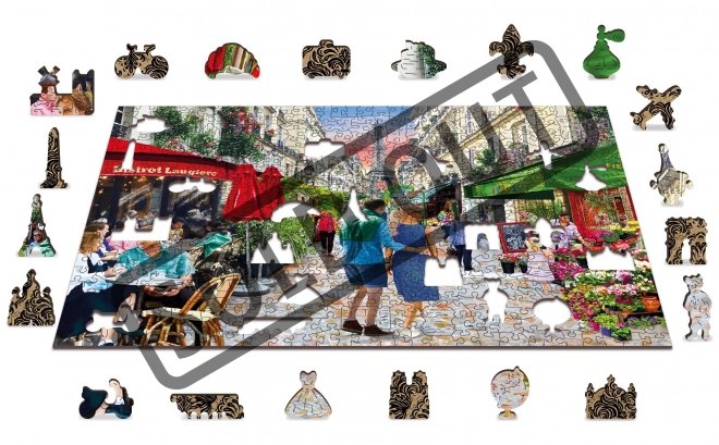 Wooden City Drvene puzzle Pariško bistro 2u1, 505 dijelova EKO