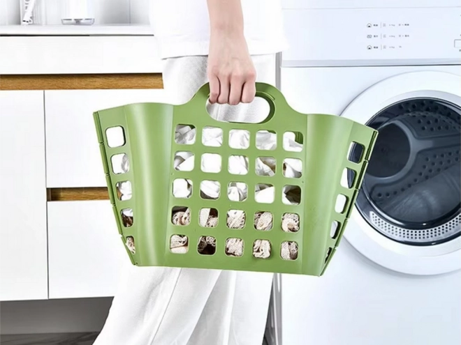 Plastična sklopiva košara za kupnju i košara za rublje