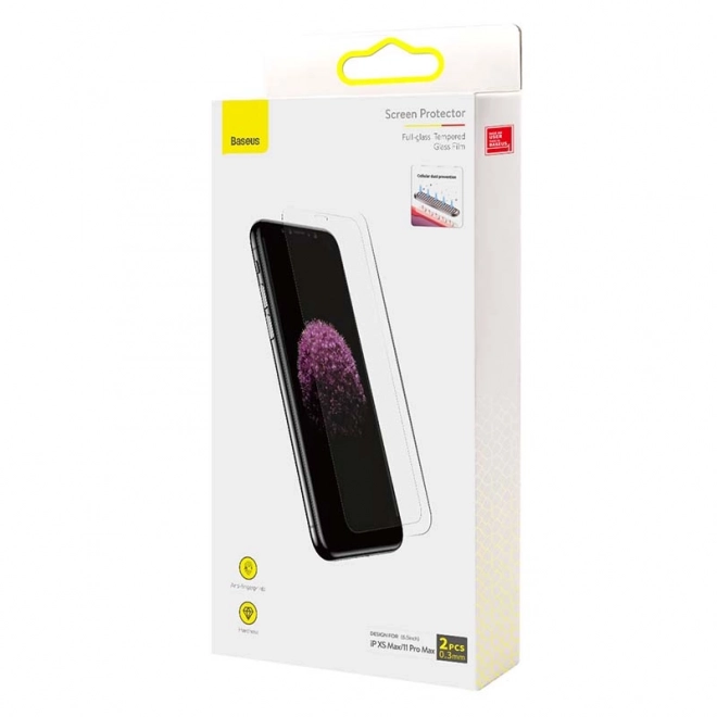 Baseus 0,3mm cijelostaklena folija od kaljenog stakla (pakiranje 2 kom) za iPhone – XS Max / 11 Pro Max 6,5 inča