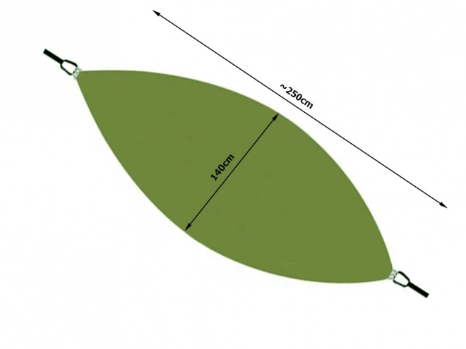 Ljuljačka mreža s mrežom protiv komaraca 270x140cm