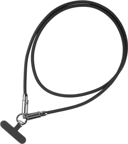 USB‑C kabel 2u1 s omčom za telefon 1 m crni