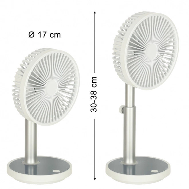 Bijeli bežični stolni ventilator 30cm