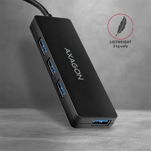Axagon Slim USB Hub s 4 porta USB 3.2 Gen 1 s 14cm Type-C kabelom