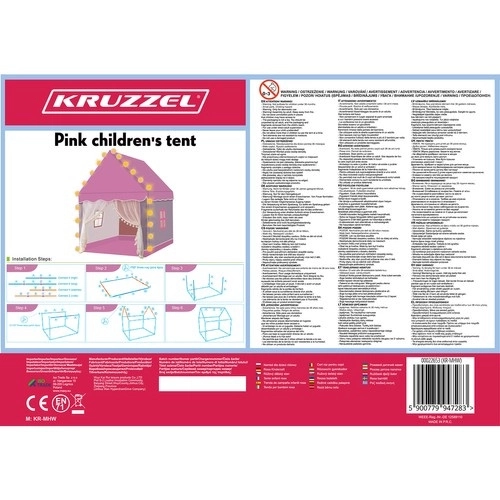 Dječji šator - ružičasti Kruzzel 22653