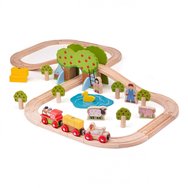 Bigjigs Rail Drvena vlakodraga farma
