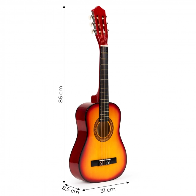 Dječja gitara, velika, klasična, drvena, 6 struna, ECOTOYS