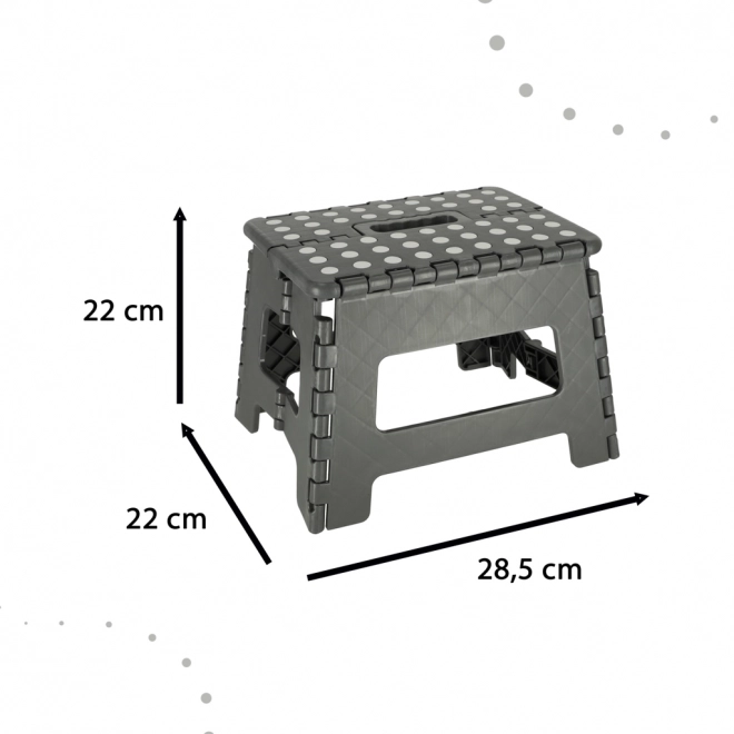 Protuoklizna sklopiva stolica 22 cm tamno siva