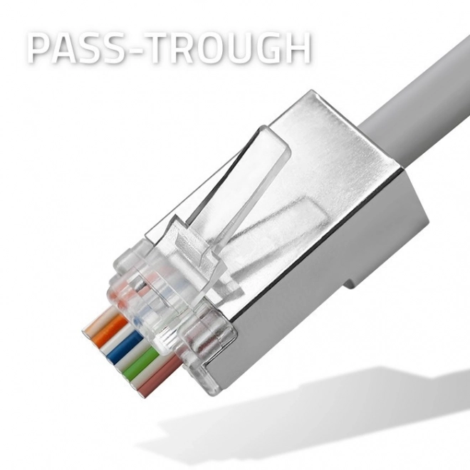 Prolazni utikač RJ45 CAT5e FTP pozlaćeni kontakti 100 komada