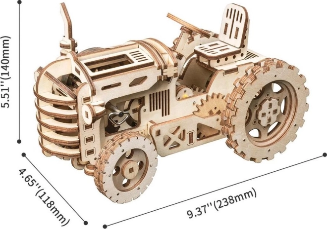 RoboTime 3D drvena mehanička slagalica Traktor