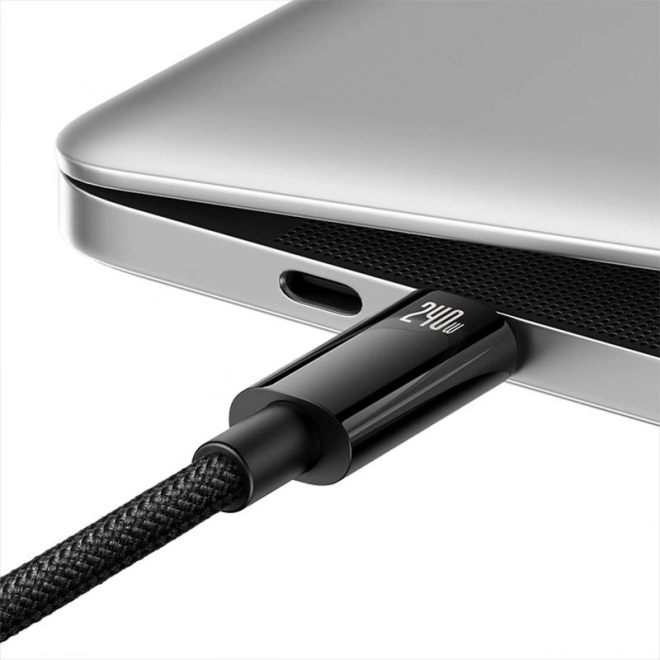 Kabel USB-C na USB-C Baseus Tungsten Gold 240W 1 m (crni)