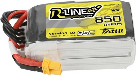 LiPo akumulator Tattu R-Line 850 mAh 14,8 V 95C 4S s konektorom XT30