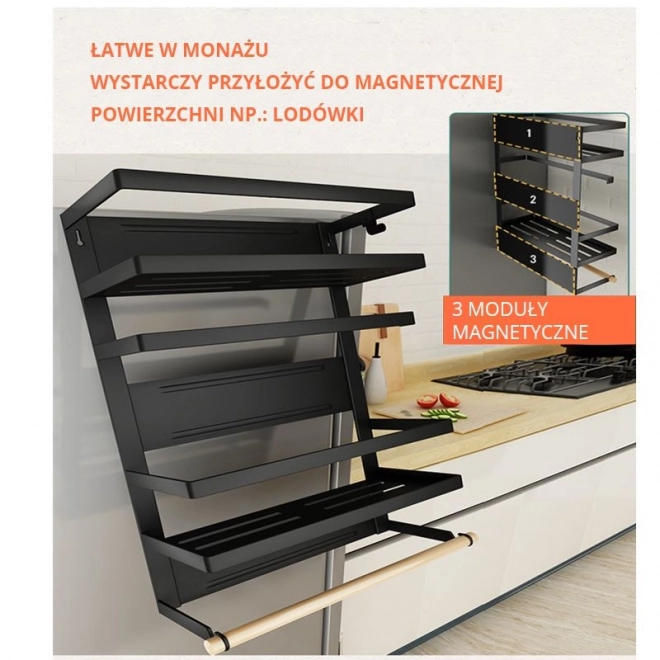 Magnetni organizator za kuhinjske dodatke - trokatni
