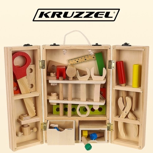 Kutija + drveni set alata 22697