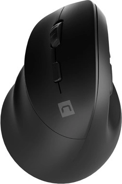 Vertikalni bežični miš NATEC Crake 2 za ljevake, Bluetooth 5.2 + 2,4 GHz, 2400 DPI, crna