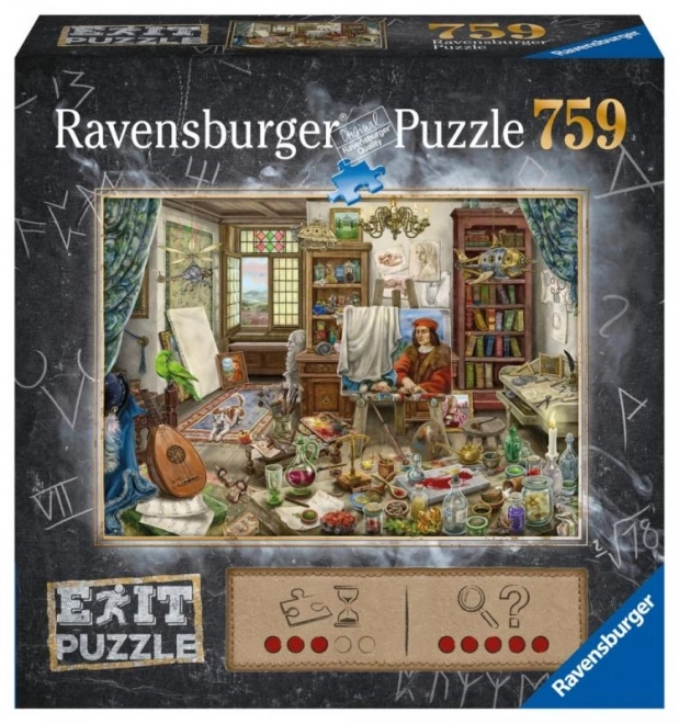 Puzzle Ravensburger Exit: Atelijer umjetnika 759 dijelova