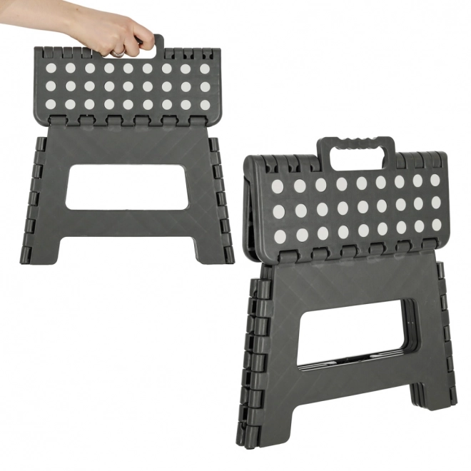Protuoklizna sklopiva stolica 22 cm tamno siva