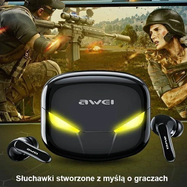 Bežične slušalice Awei T35 s postajom za punjenje igrača crne
