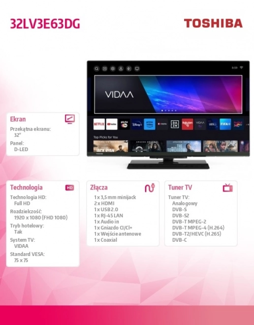 LED televizor 32 inča TOSHIBA