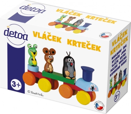 Vlak Krtek drvena igračka