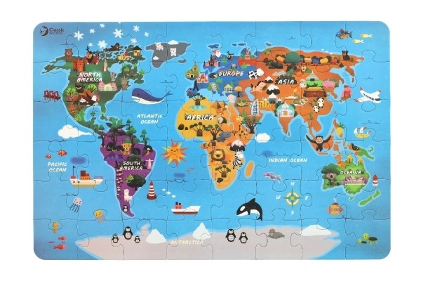 Puzzle Karta svijeta - 48 dijelova