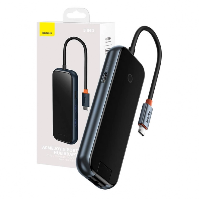 Baseus AcmeJoy 5u1 USB-C Hub s 2x USB 3.0, USB 2.0, USB-C PD i RJ45