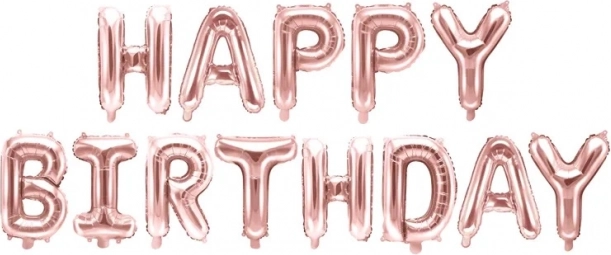 Foli baloni Happy Birthday – Ružino zlato