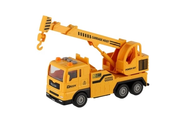 Plastični auto dizalica 16cm na inerciju na baterije s svjetlom i zvukom u kutiji 21x13x9cm