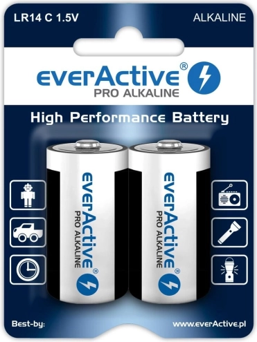Alkalne baterije C (LR14) everActive, blister 2 kom