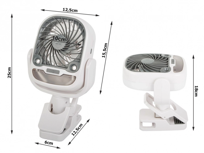 USB stolni ventilator s RGB osvjetljenjem i ovlaživačem 2u1