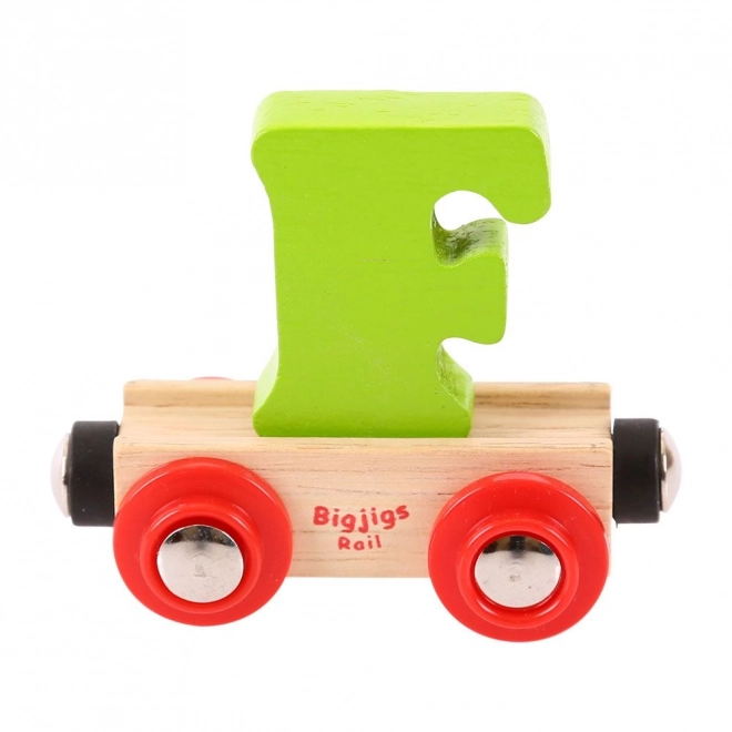 Bigjigs Rail drveni vagončić s slovom F