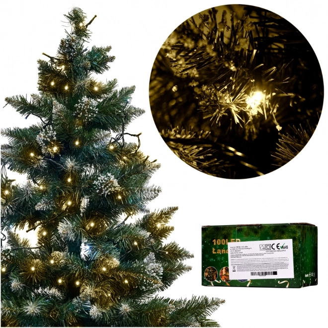 LED svjetlosni lanac 10m 100LED topla bijela