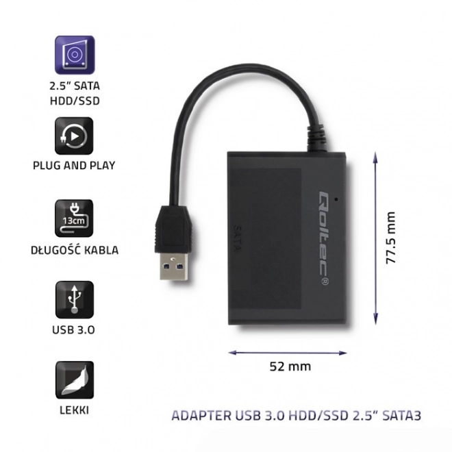 Adapter USB 3.0 za diskove HDD/SSD 2,5 inča SATA3